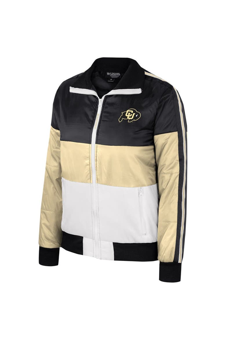 Women's The Wild Collective  Gold Colorado Buffaloes Color-Block Puffer Full-Zip Jacket, Alternate, color, Gold