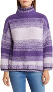 Wit & Wisdom Ombré Stripe Turtleneck Sweater