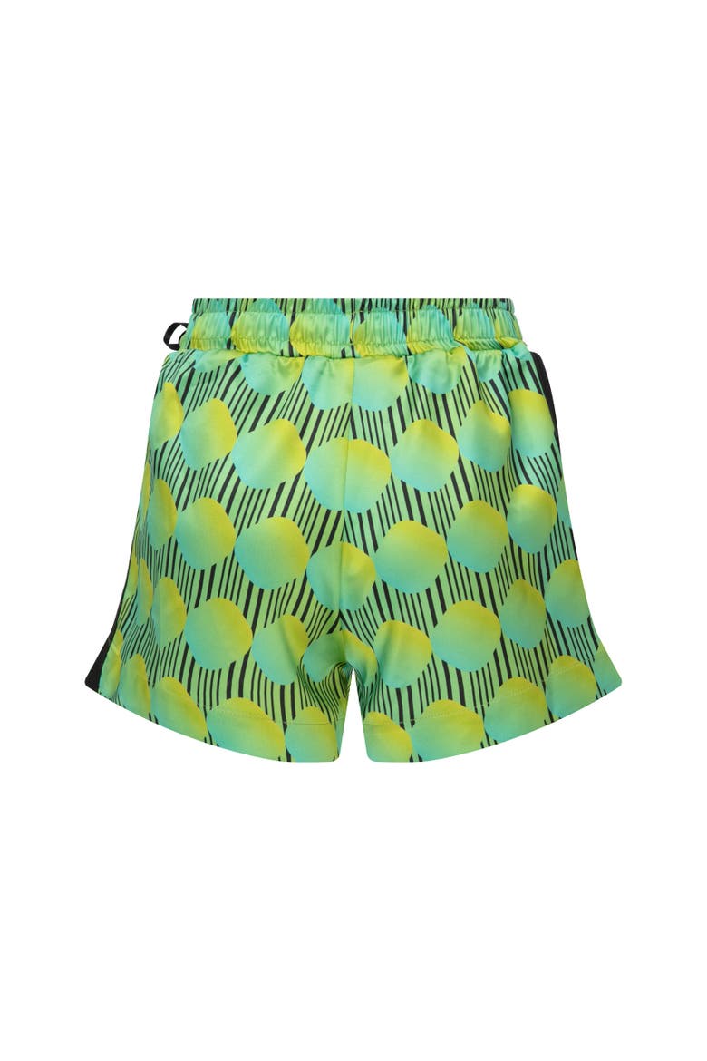 Jett Polka Dot Elastic Wasited Shorts With Bow Details, Alternate, color, Green