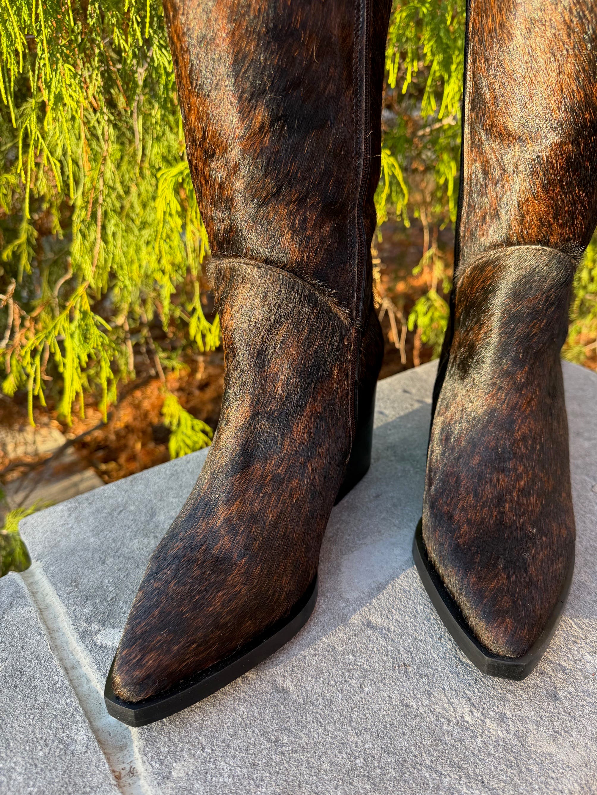 NEW AMENDMENT Olsson Texan Boot in Calf Hair, Alternate, color, Striped Brindle