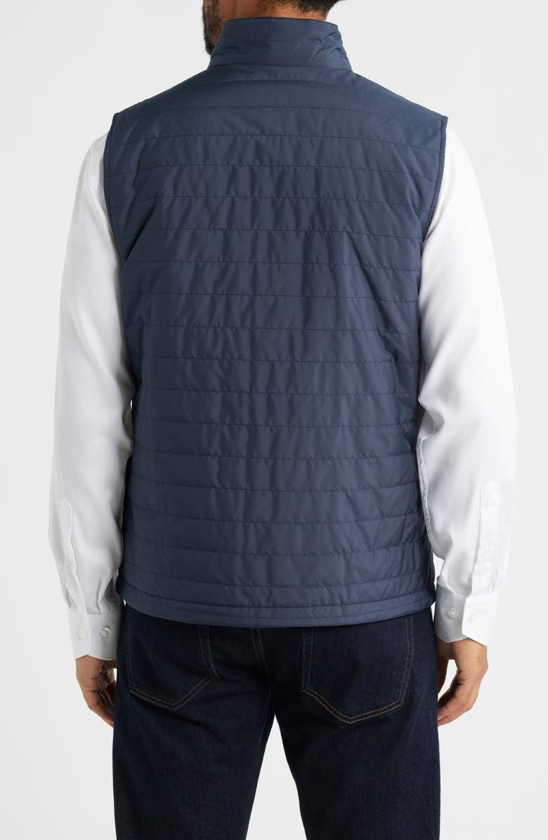 Johnston & Murphy Box Quilted Vest, Alternate, color, Navy/ Navy Herringbone