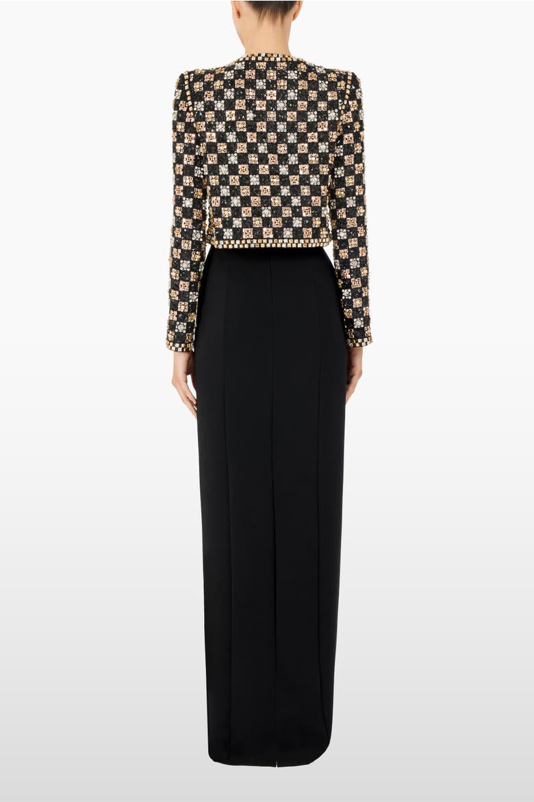 Dahlia Crystal-Embellished Jacket, Alternate, color, Liquorice