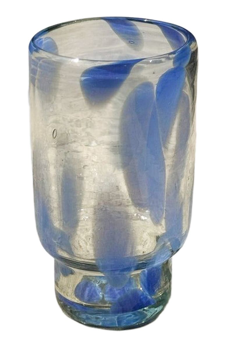 Meso Goods Frida Tall Stackable Glass Blue & Clear - Set of 4, Alternate, color, Blue