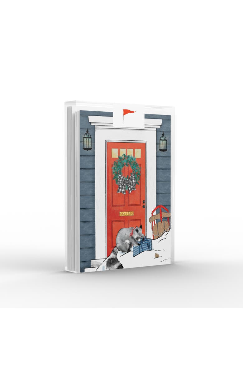 Ramus & Co Holiday/Christmas Raccoon's Gift Greeting Card Pack, Main, color, Multi-Pack