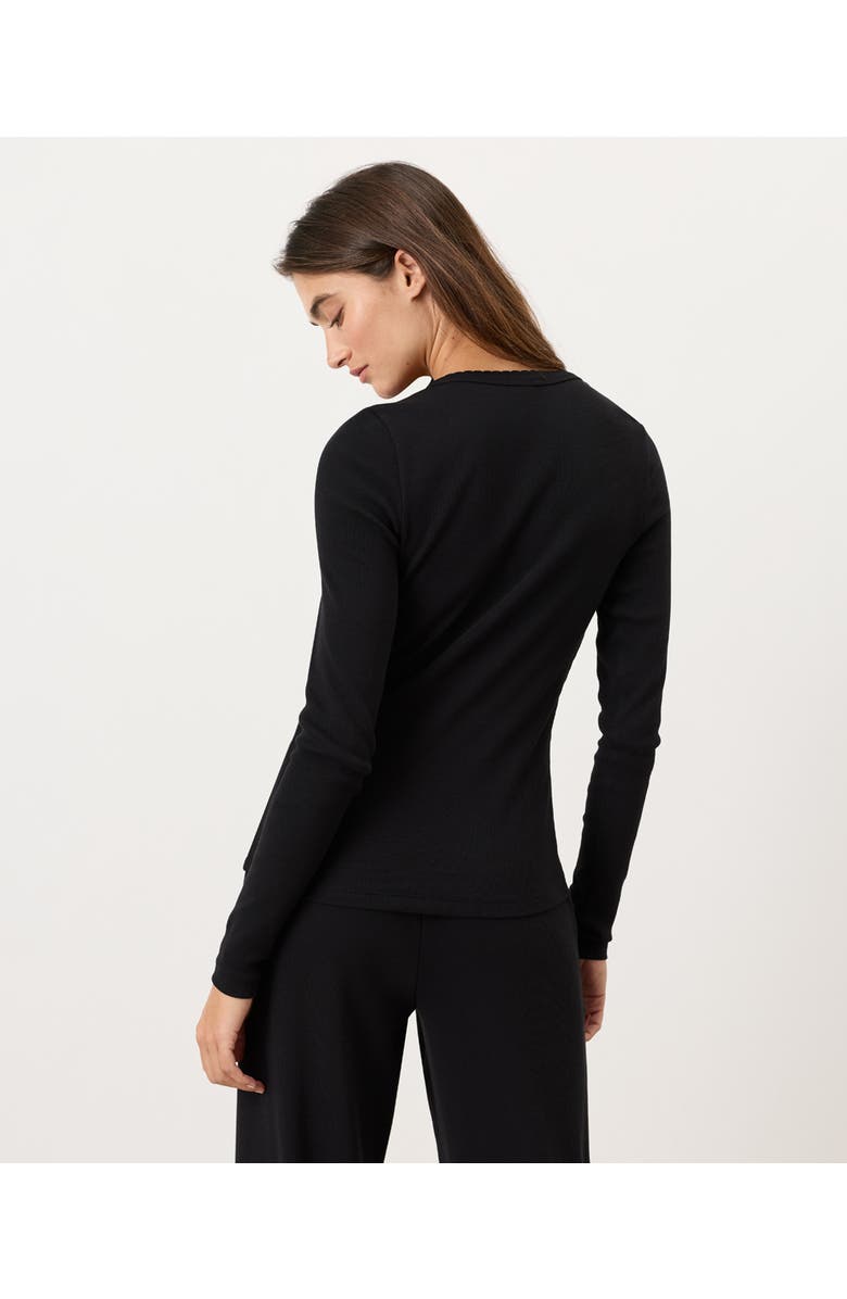 Pact Dream Rib Slim Henley Made With Organic Cotton, Alternate, color, Black