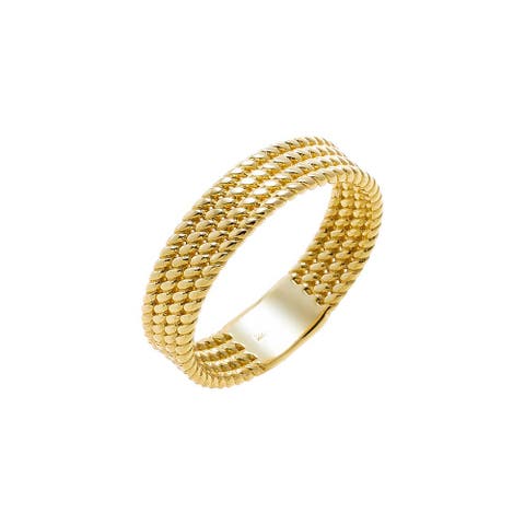 Solid Multi-Row Twisted Eternity Band