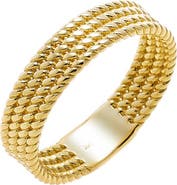 BY ADINA EDEN Solid Multi-Row Twisted Eternity Band