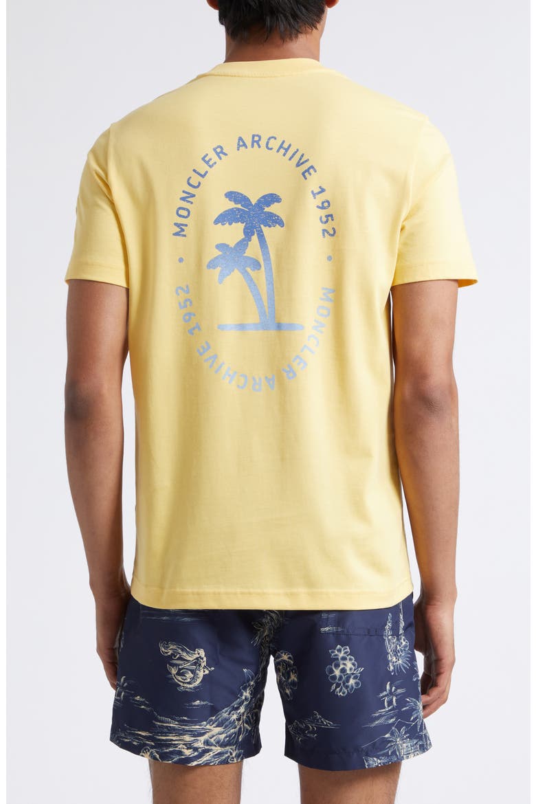 Logo Patch Embroidered Cotton Pocket T-Shirt, Alternate, color, HAY