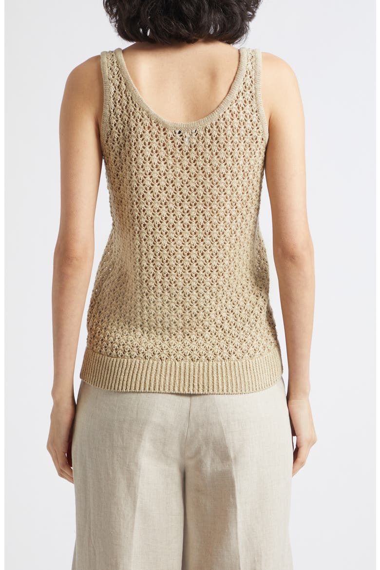 Colette Pointelle Knit Linen Tank, Alternate, color, NEUTRAL