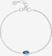 Dower & Hall Blue Topaz Pear Chain Bracelet