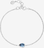 Dower & Hall Blue Topaz Pear Chain Bracelet