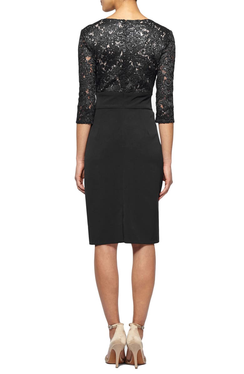 Alex Evenings Tie Waist Lace Sheath Dress | Nordstrom
