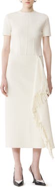Lanvin Fringed Skirt In Cotton Knit