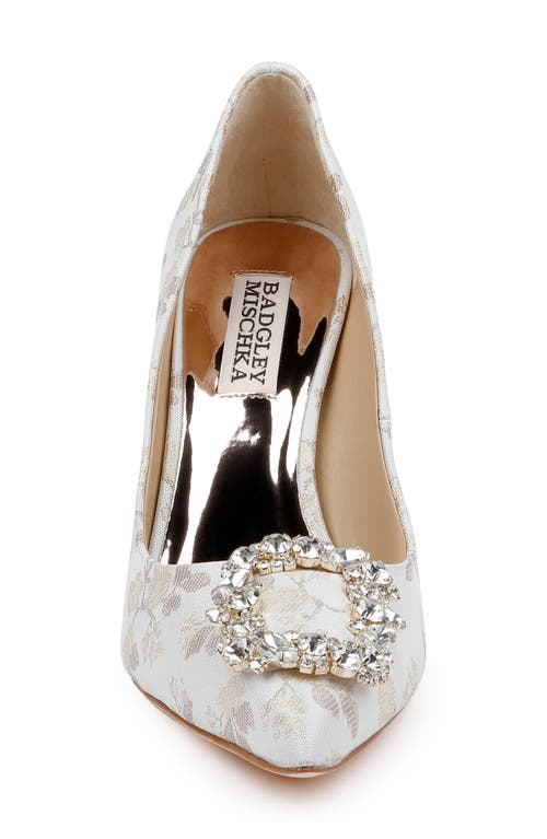BADGLEY MISCHKA BADGLEY MISCHKA BRIDAL BADGLEY MISCHKA COLLECTION CHER CRYSTAL EMBELLISHED PUMP