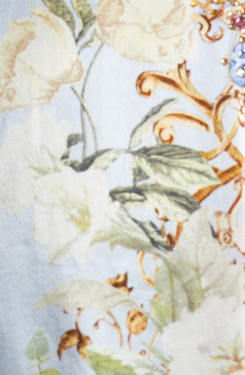 Camilla Tiled In Time Button Front Long Sleeve Silk Minidress, Alternate, color,