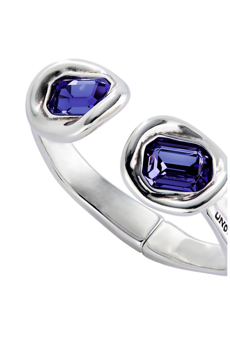 Purple Crystal Rigid Bracelet, Alternate, color, Silver