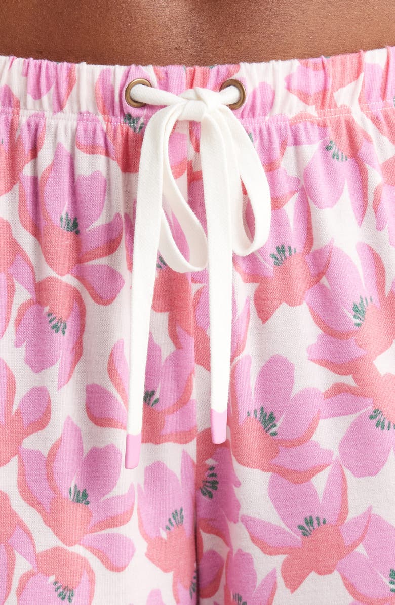 Honeydew Star Seeker Brushed Jersey Pajamas, Alternate, color, Hot Pink Blooms