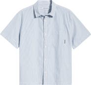 Brooklyn Industries Stripe Short Sleeve Cotton Button-Up Shirt