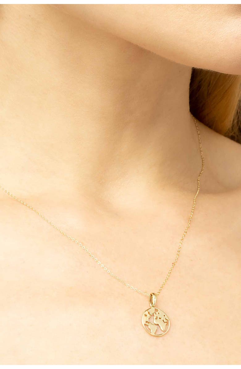 Oradina 14K Yellow Gold Joy to the World Pendant Charm, Alternate, color, Yellow Gold