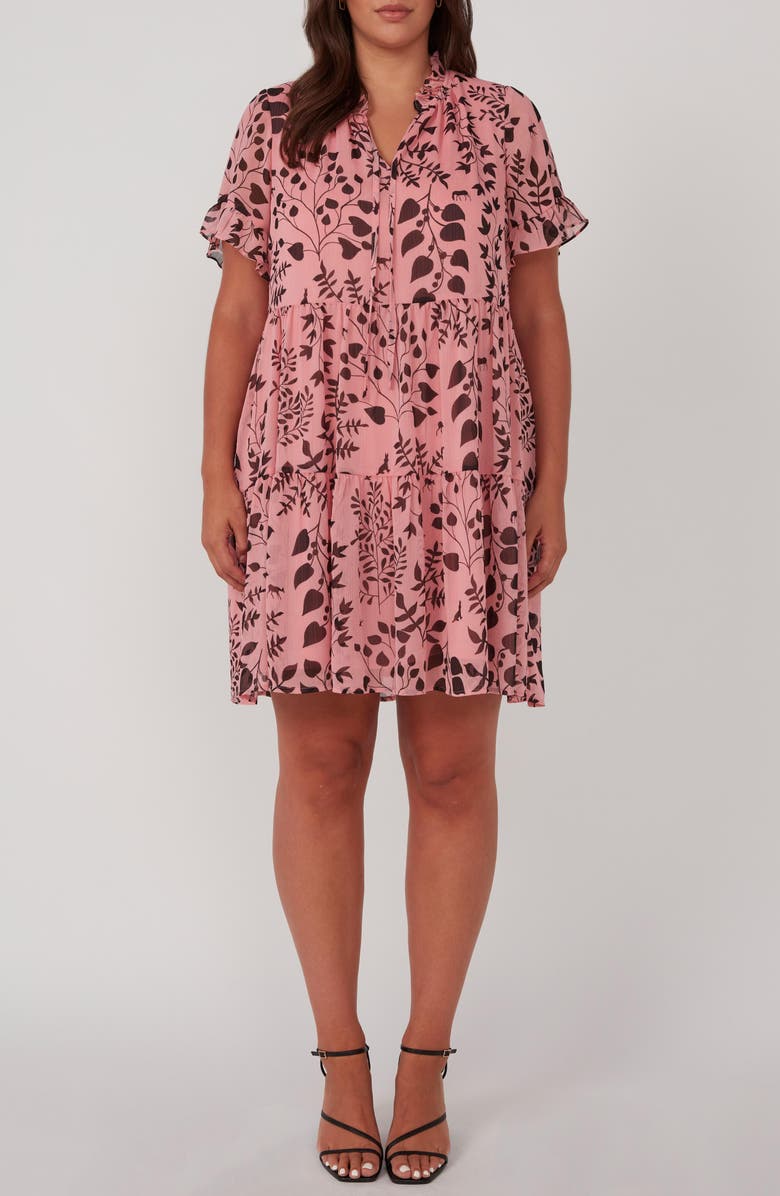 Estelle Aurora Tiered Minidress, Main, color, 