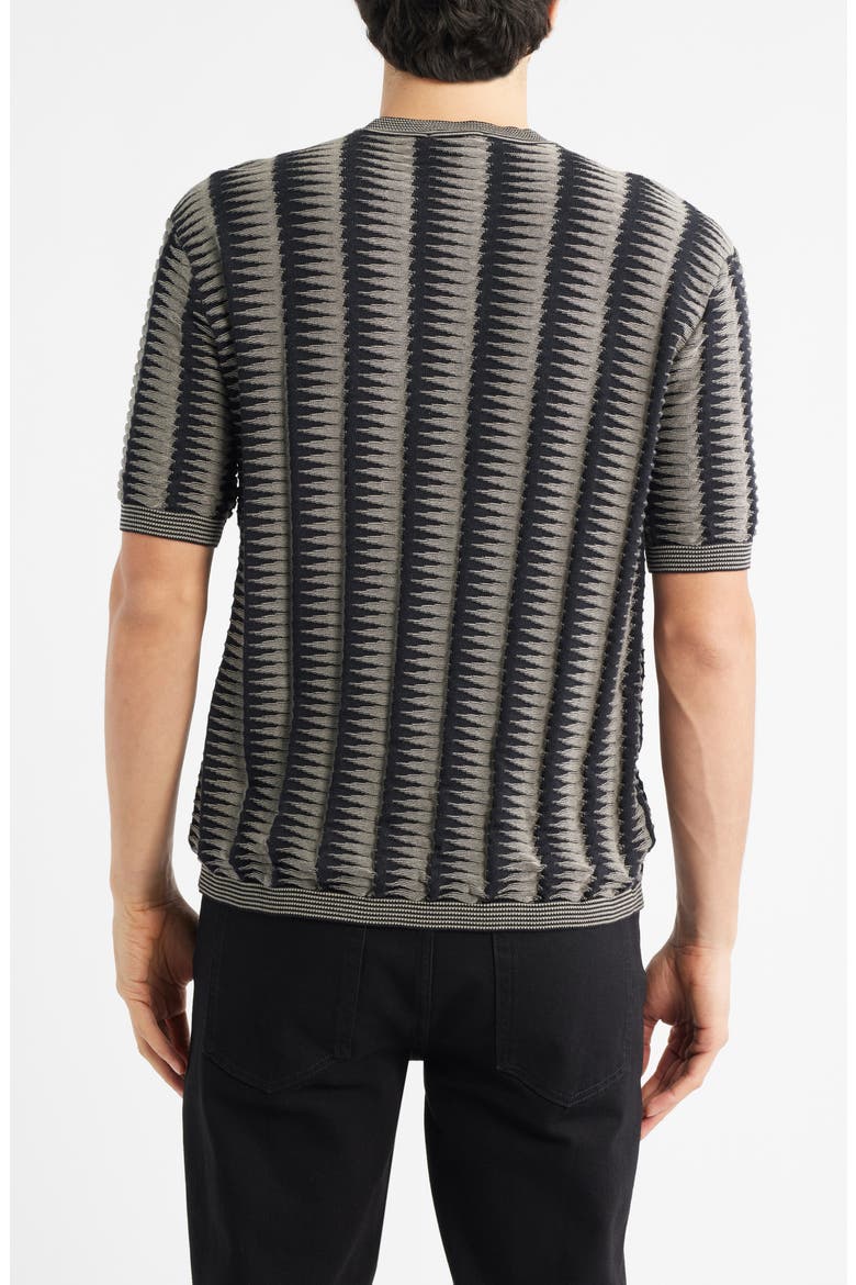 Geo Print Sweater T-Shirt, Alternate, color, SOLID BLUE NAVY