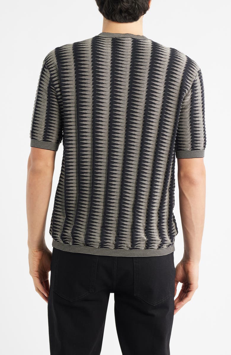 Emporio Armani Geo Print Sweater T-Shirt, Alternate, color, Solid Blue Navy