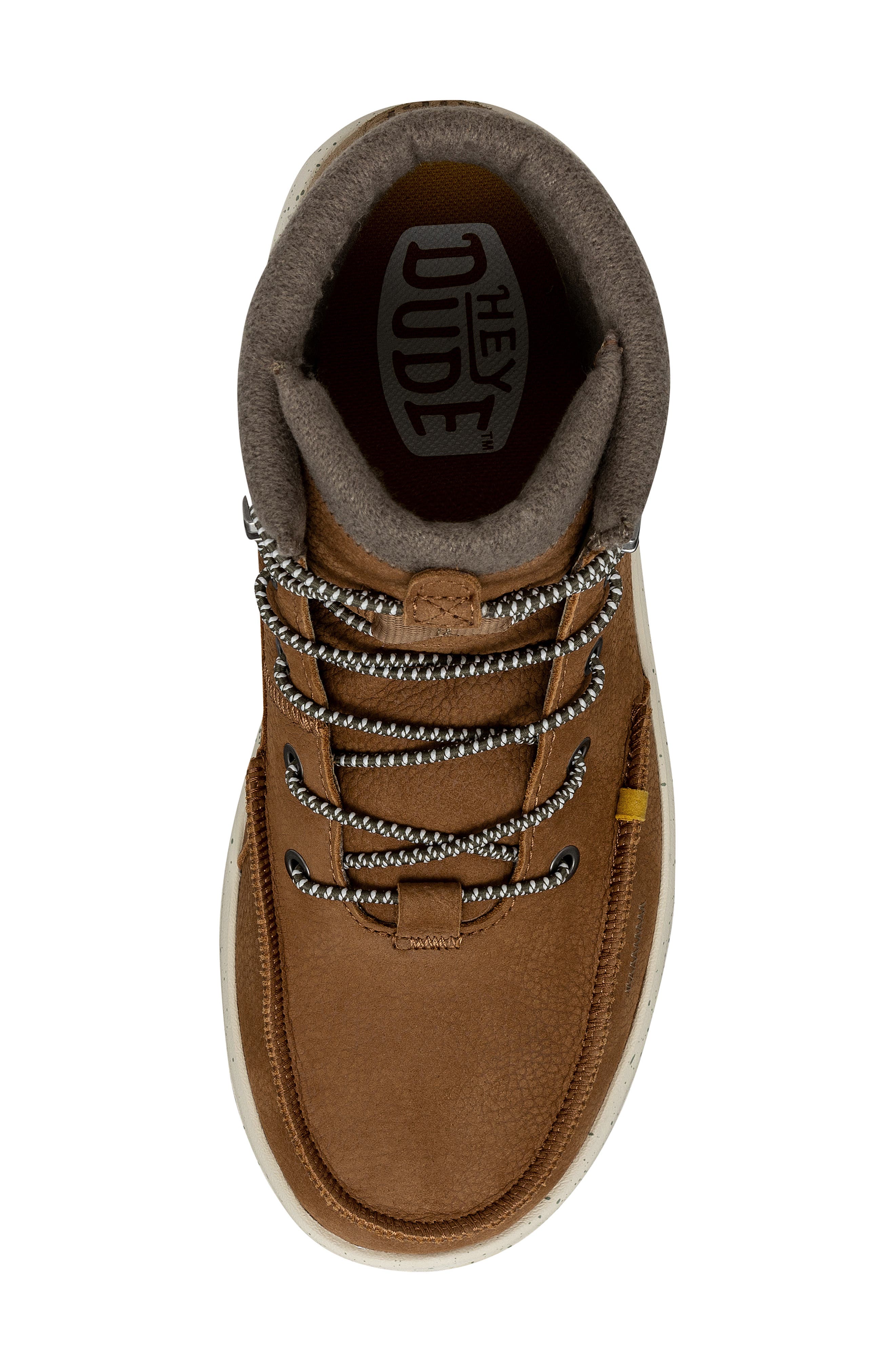 Hey Dude Bradley Water Repellent Leather Boot, Alternate, color, Cognac