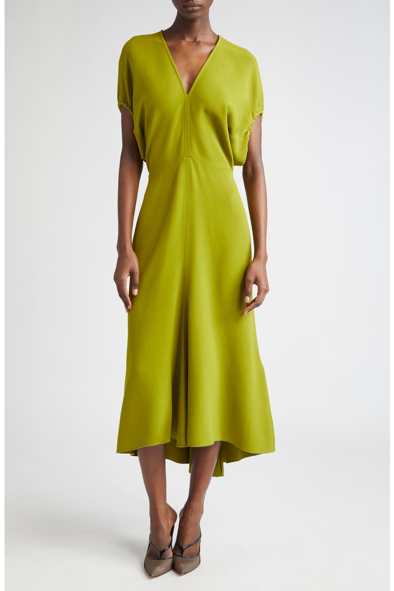 Blouson Midi Dress, Main, color, PARAKEET