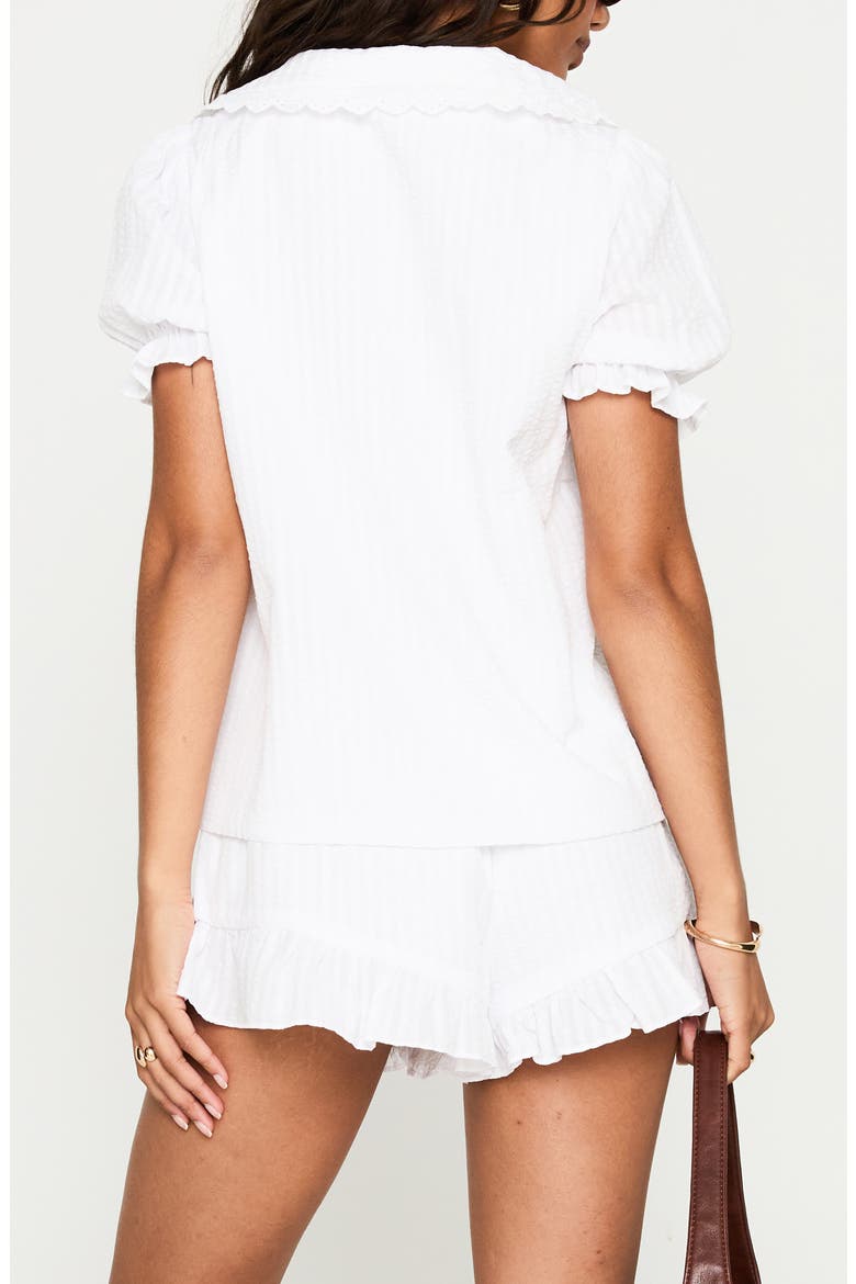 Eternal Sun Collared Top & Shorts Set, Alternate, color, WHITE