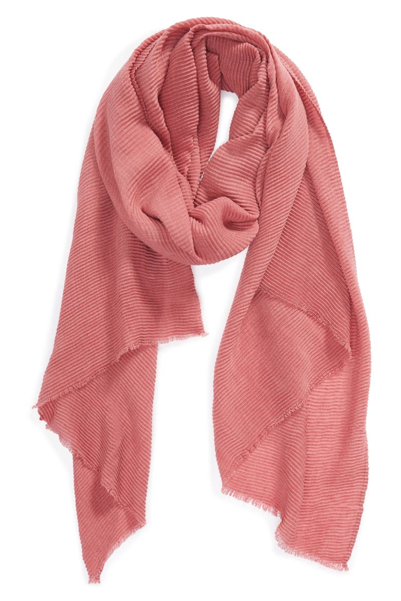 Plissé Scarf, Alternate, color, PINK MAUVE