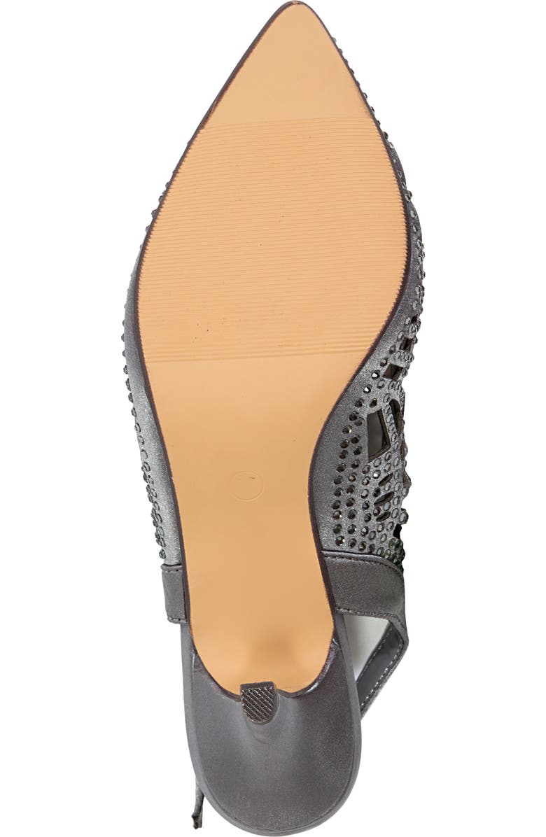 LADY COUTURE Rhinestone Slingback Pump, Alternate, color, Pewter