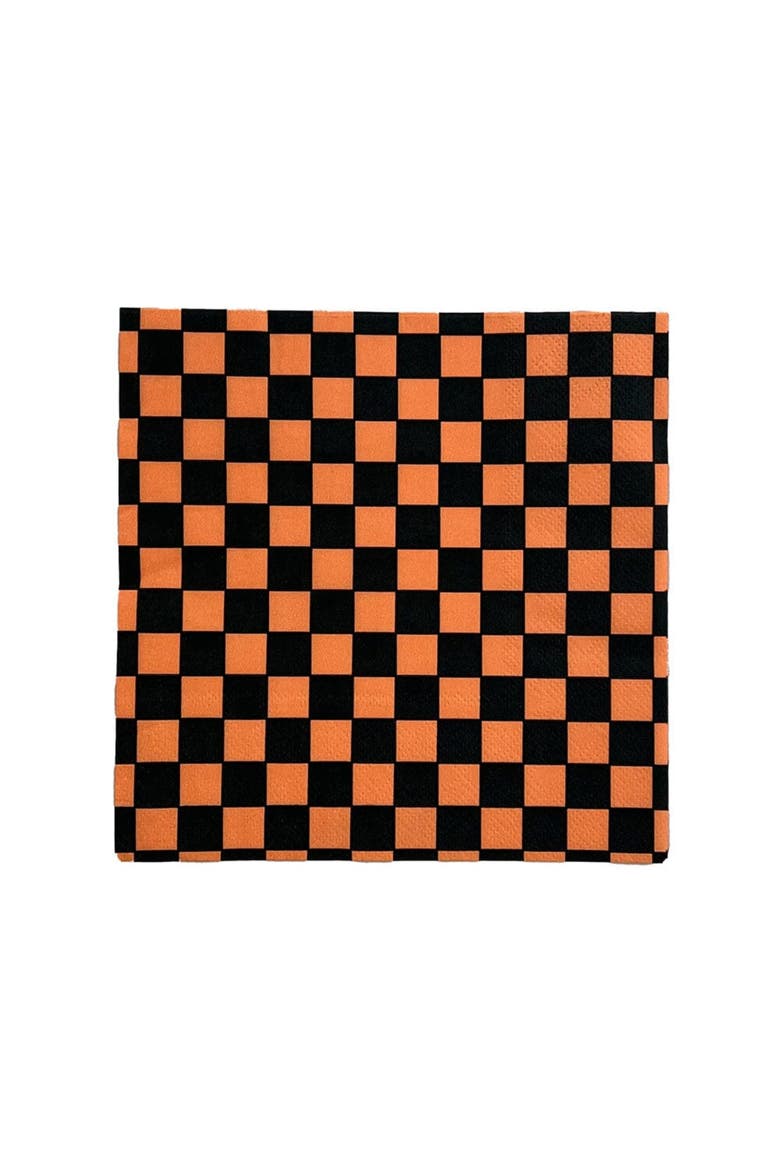 Checkered Halloween Large Napkins, Main, color, Assorted Pre-Pack