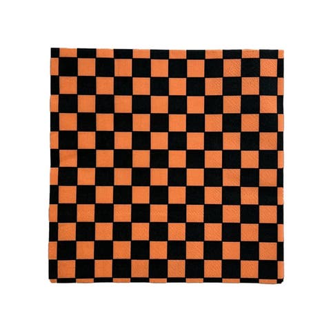 Checkered Halloween Large Napkins