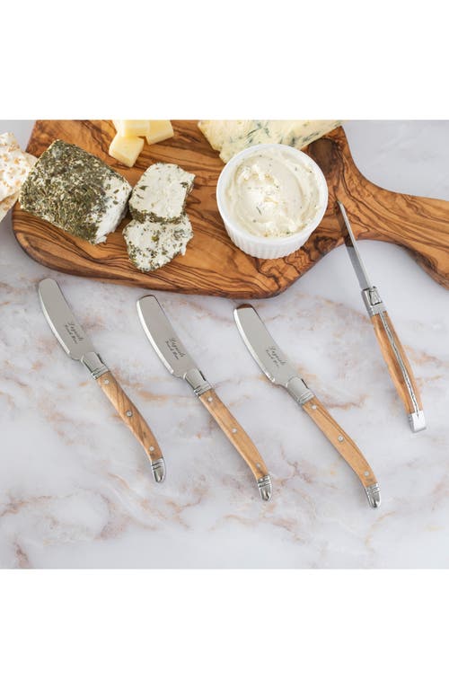 Shop French Home Set Of 4 Laguiole Olive Wood Handle Spreaders