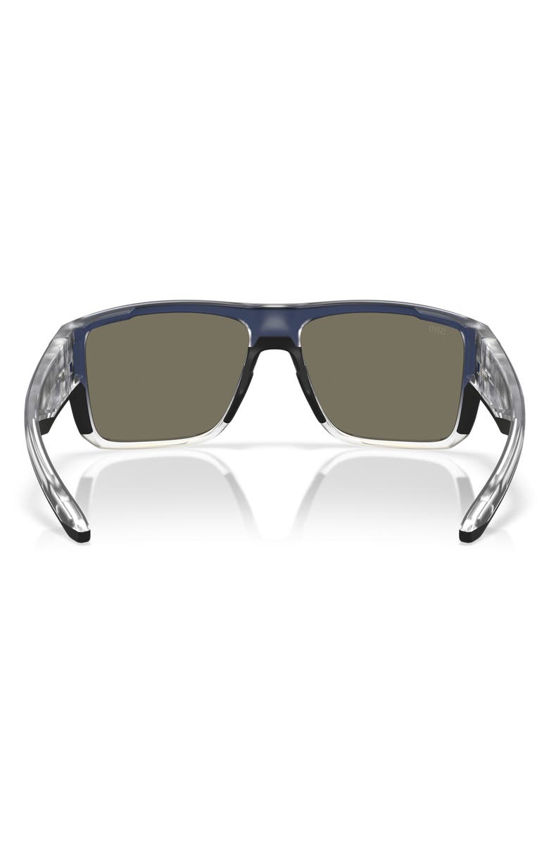 Costa Del Mar Taxman 59mm Polarized Rectangular Sunglasses, Alternate, color, Deep Blue Fade / Blue 580G