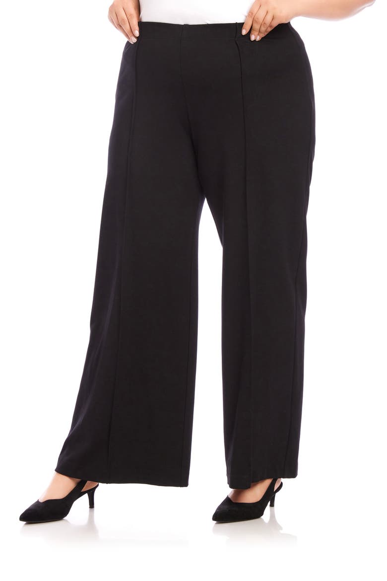 Luna Ponte Wide Leg Pants, Alternate, color, BLACK