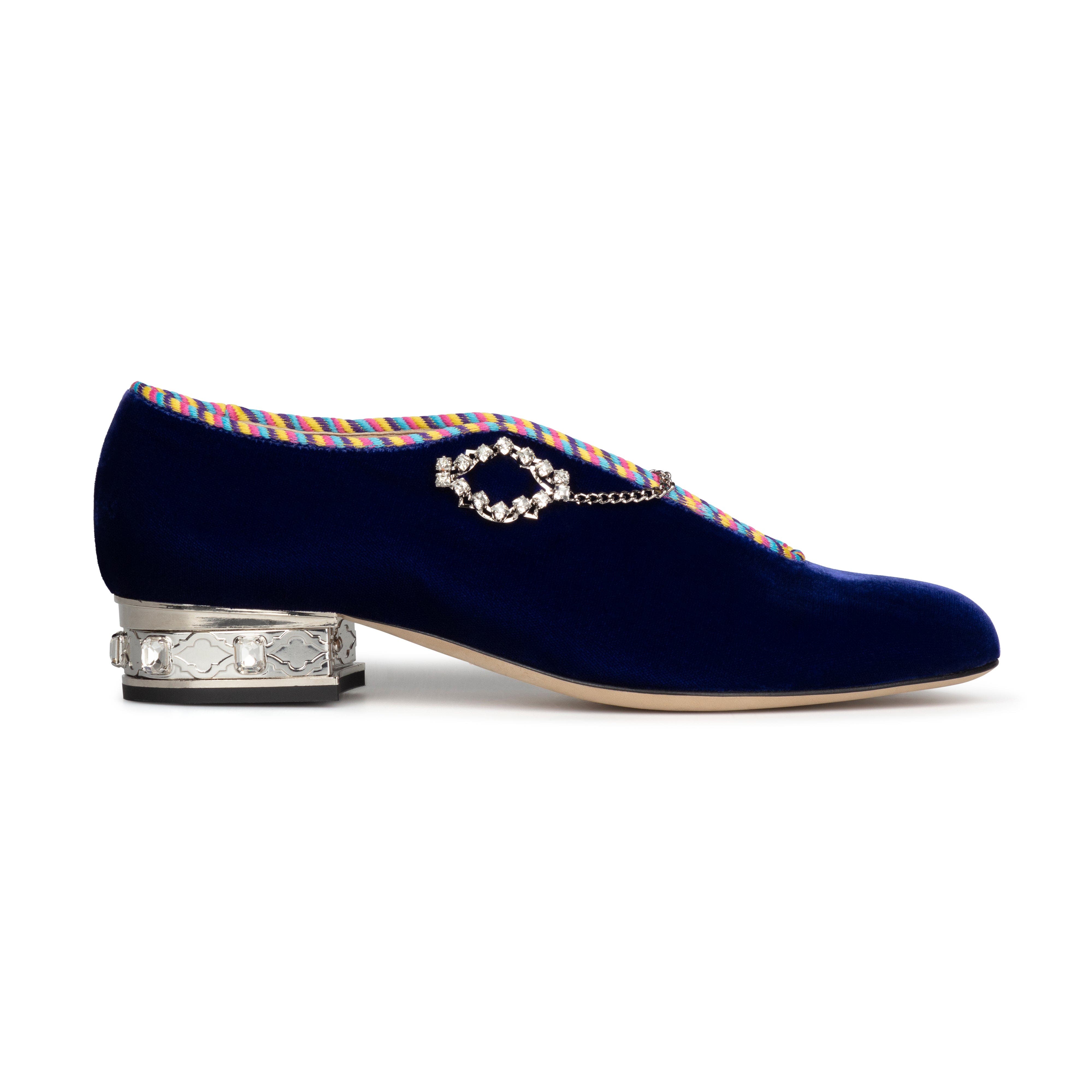 AIMEE ANN LOU Iris Slip-on Oxford in Velvet, Alternate, color, 