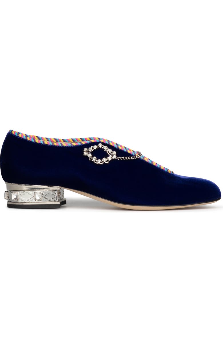 AIMEE ANN LOU Iris Slip-on Oxford in Velvet, Alternate, color,