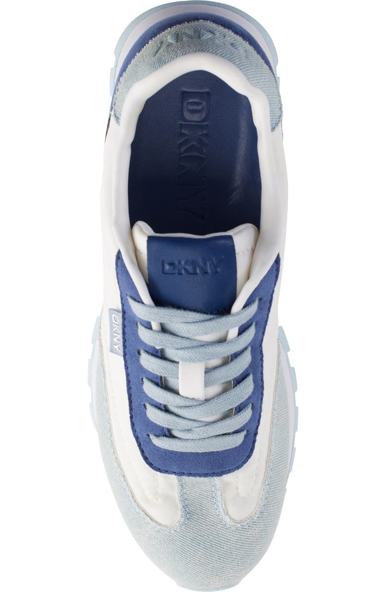 DKNY Forsythe Sneaker, Alternate, color, Bright White/ Light Blue