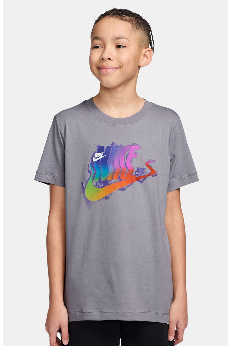 Kids' Glitch Graphic T-Shirt, Main, color, CEMENT GREY