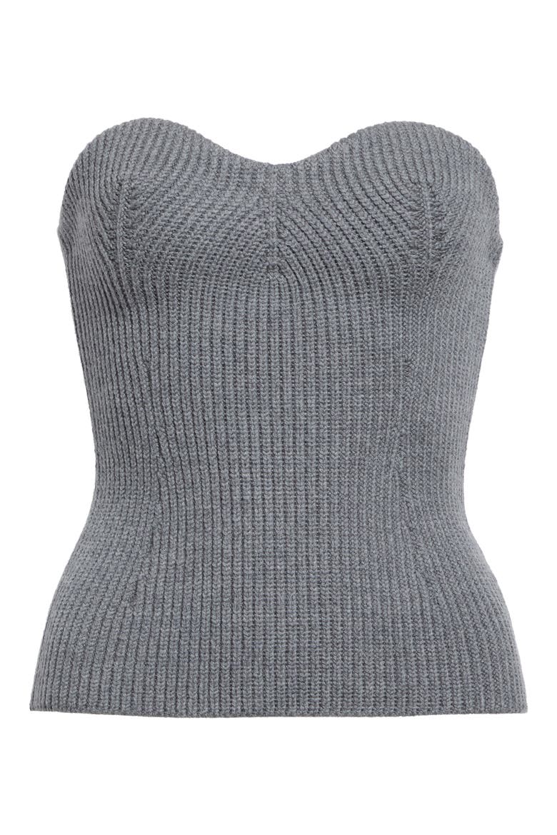 Heart Bustier Wool Blend Top, Main, color, BASALT