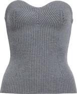 Jil Sander Heart Bustier Wool Blend Top