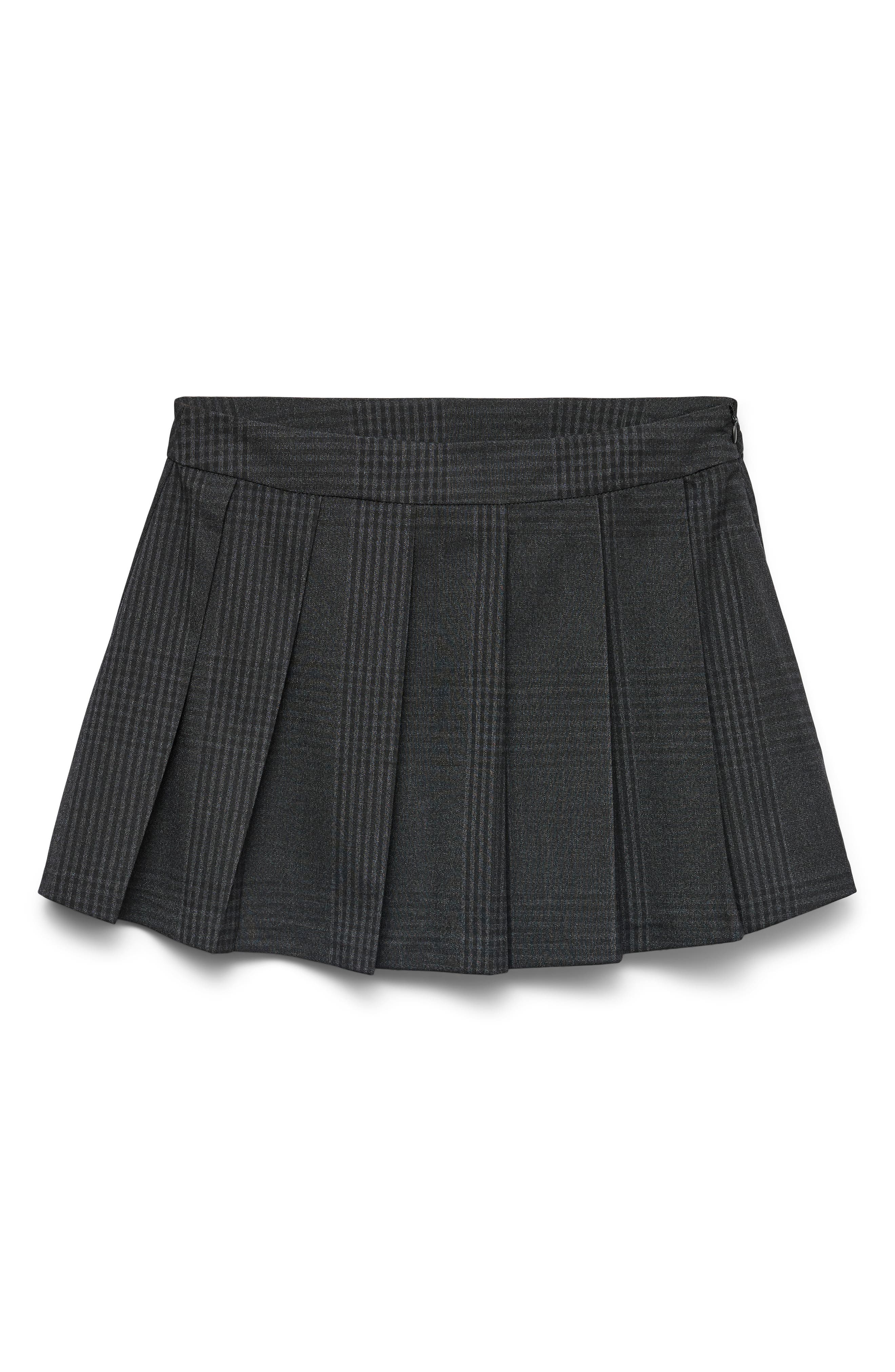 VERO MODA Unna Check Detail Pleated Miniskirt