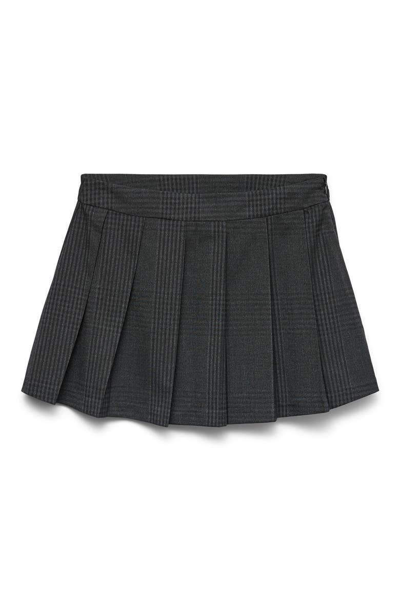 Unna Check Detail Pleated Miniskirt, Main, color, BLACK CHECKS AS CUT