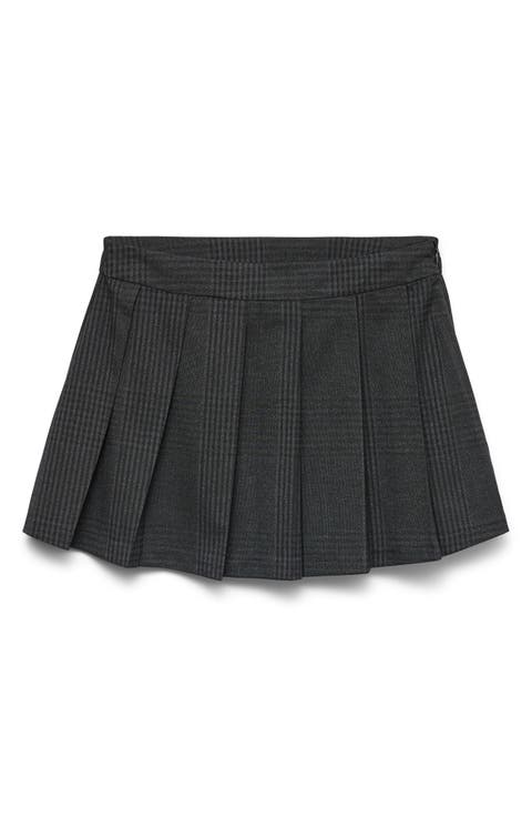 Unna Check Detail Pleated Miniskirt