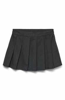 VERO MODA Unna Check Detail Pleated Miniskirt