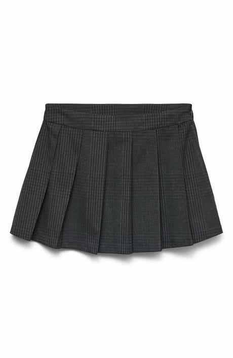 VERO MODA Unna Check Detail Pleated Miniskirt