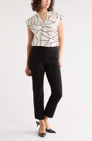 NORDSTROM RACK Growover Print Shirred V-Neck Top