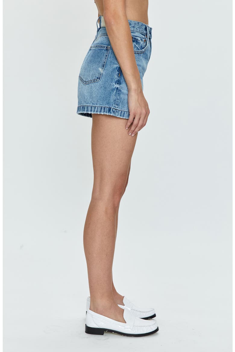 Saige High Waist Denim Shorts, Alternate, color, FRENCH RIVIERA