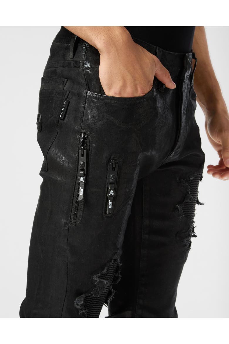 Jeans Straight Cut Camouflage Men, Alternate, color, BlackInk